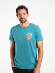 Weird Fish Blue Fawlty Trouters Back Print Artist T-Shirt - Image 1 of 6
