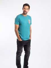 Weird Fish Blue Fawlty Trouters Back Print Artist T-Shirt - Image 3 of 6