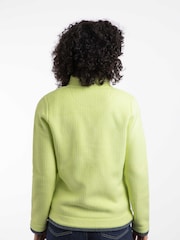 Weird Fish Lime Green Ariana Full Zip Grid Fleece - Image 2 of 7