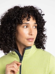 Weird Fish Lime Green Ariana Full Zip Grid Fleece - Image 4 of 7