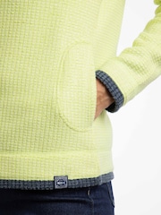Weird Fish Lime Green Ariana Full Zip Grid Fleece - Image 5 of 7