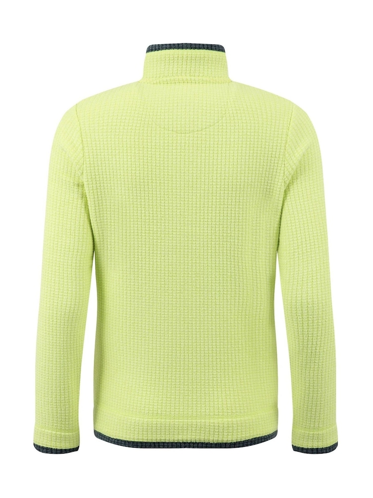 Weird Fish Lime Green Ariana Full Zip Grid Fleece - Image 7 of 7 Weird Fish Lime Green Ariana Full Zip Grid Fleece - Image 7 of 7