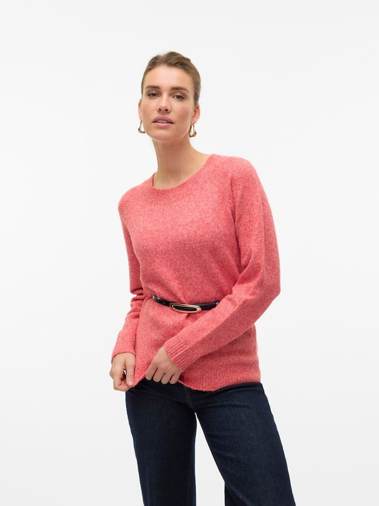 Suéter de punto abrigado con cuello redondo suave al tacto de VERO MODA - Imagen 2 de 3