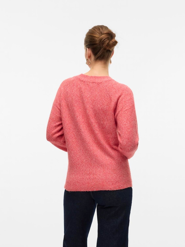 Suéter de punto abrigado con cuello redondo suave al tacto de VERO MODA - Imagen 3 de 3