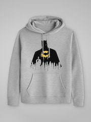 All + Every Grey Batman Gotham City Skyscraper Silhouette Hooded Sweatshirt - Image 3 of 4