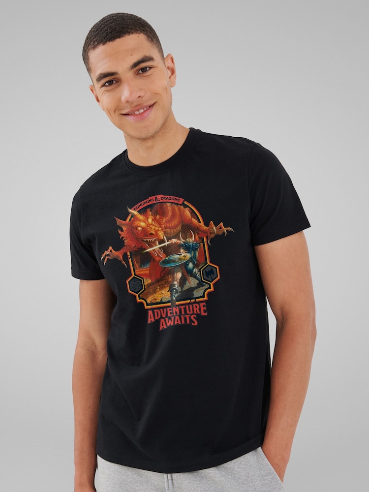 All + Every Black Dungeons & Dragons Adventure Awaits T-Shirt - Image 1 of 4
