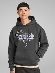 All + Every Grey Beetlejuice Sandworm Text Logo Hooded Sweatshirt - Image 1 of 4