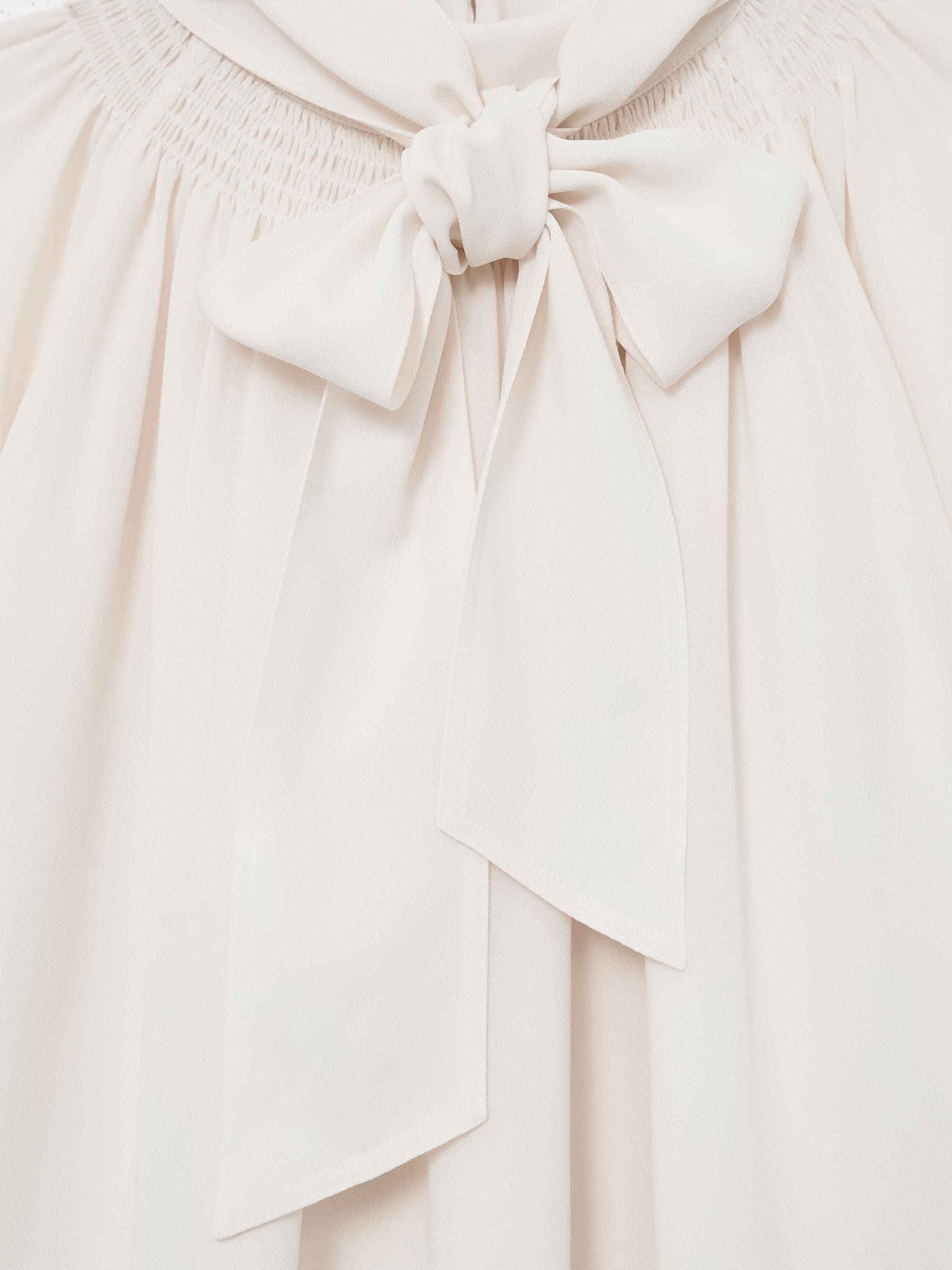 Buy Reiss Ivory Lerina Tie-Neck Short-Sleeve Blouse from Next USA