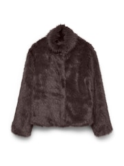 Marrón - Chaqueta de piel sintética corta de Vero Moda - Imagen 7 de 7