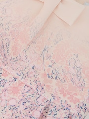 Reiss Pink Print Gina 9-13 yrs Floral-Print Sleeveless Scuba Dress - Image 4 of 4