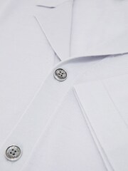 Albastru înghețat - Reiss Grafton Merino Wool Cuban-Collar Shirt - Imaginea 6 din 6