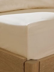 Cream Cotton Rich Deep Fitted Bed Sheet - Image 2 of 2