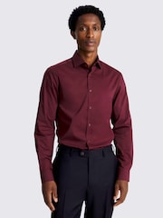 MOSS Slim Fit Red Stretch Shirt - Image 1 of 3