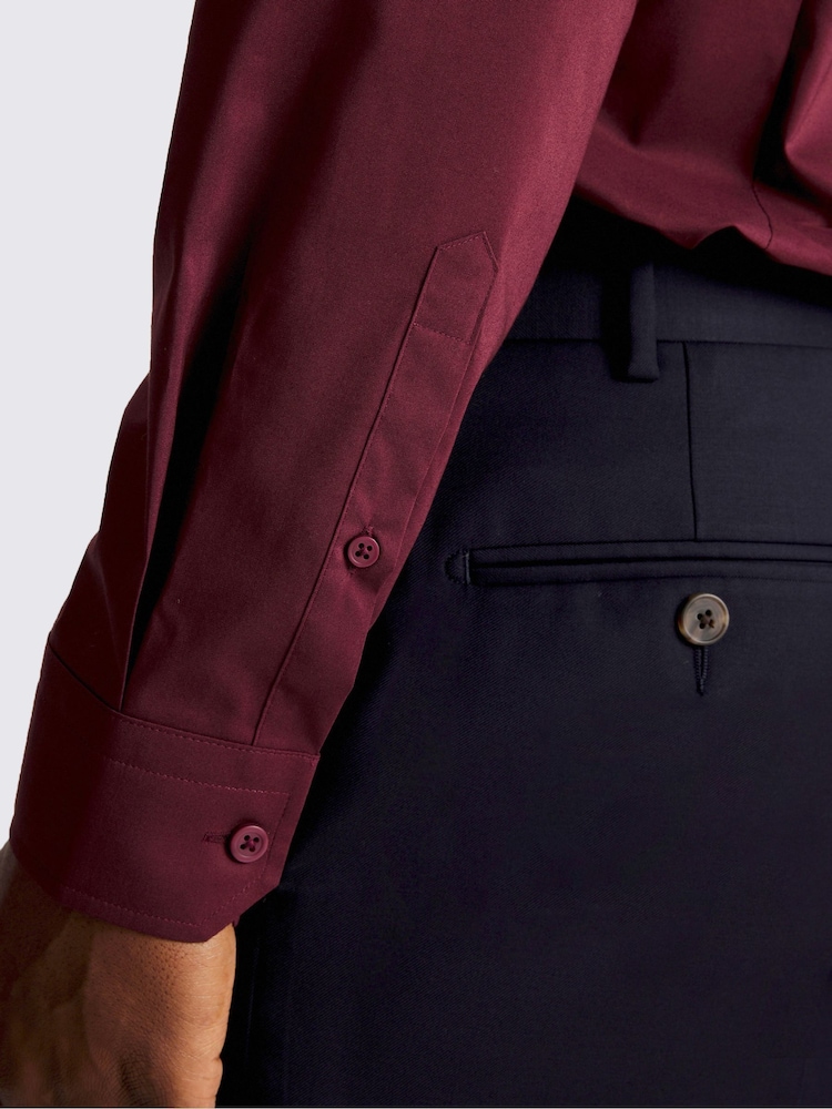 MOSS Slim Fit Red Stretch Shirt - Image 2 of 3