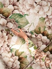 Hug Rug Blush Pink Wild Hydrangea Rug - Image 3 of 4