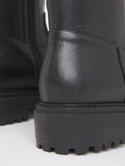 Simply Be Black Wide Fit Chunky Knee High Boots - Image 4 of 4