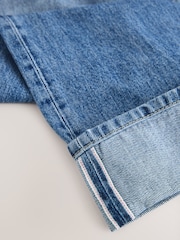 Mid Blue N. Premium Boyfriend Turn Up Selvedge Jeans - Image 7 of 9