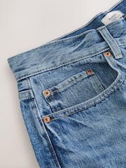 Mid Blue N. Premium Boyfriend Turn Up Selvedge Jeans - Image 8 of 9