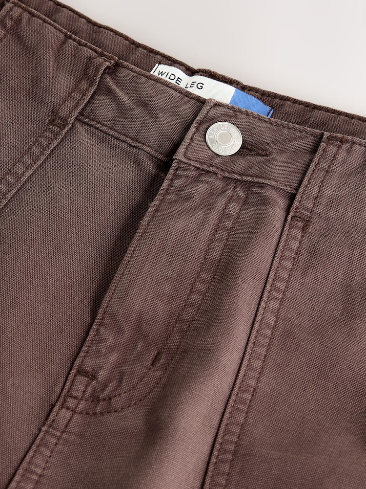 Chocolate Brown Lightweight Denim Utility Jeans - Image 9 of 9