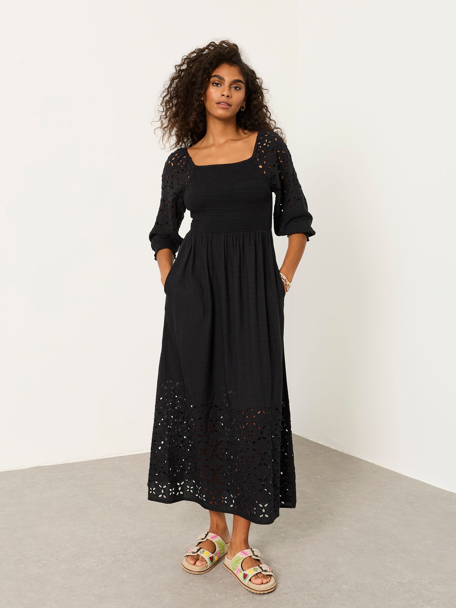 Buy FatFace Adele Black Midi Dress from the Next UK online shop