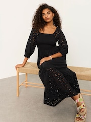 Melns - FatFace midi kleita - Attēls 1 no 6