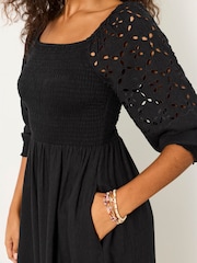 Melns - FatFace midi kleita - Attēls 3 no 6