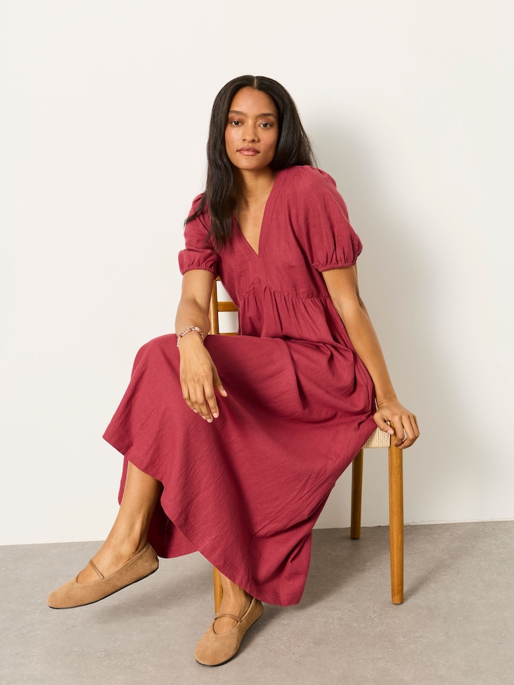 womens red linen dress Buy FatFace Remi Rust Red Linen Dress from Next USA