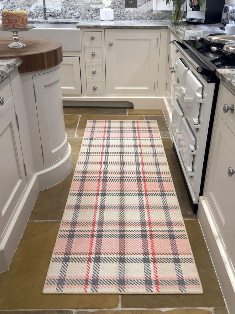 Hug Rug Pink Isla Plaid Runner - Image 1 of 3
