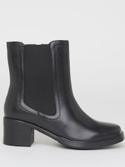 Simply Be Black Extra Wide Fit Block Heel Chelsea Boots - Image 2 of 3