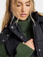 Simply Be Black Square Quilt Padded Gilet - Image 3 of 4