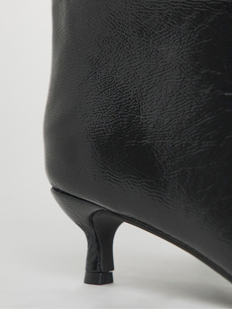 Simply Be Black Extra Wide Fit Kitten Heel Straight Leg Boots - Image 4 of 4 Simply Be Black Extra Wide Fit Kitten Heel Straight Leg Boots - Image 4 of 4