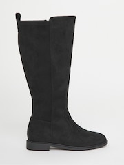 Simply Be Black Extra Wide Fit Stretch Back Panel Knee High Boots - Image 3 of 4