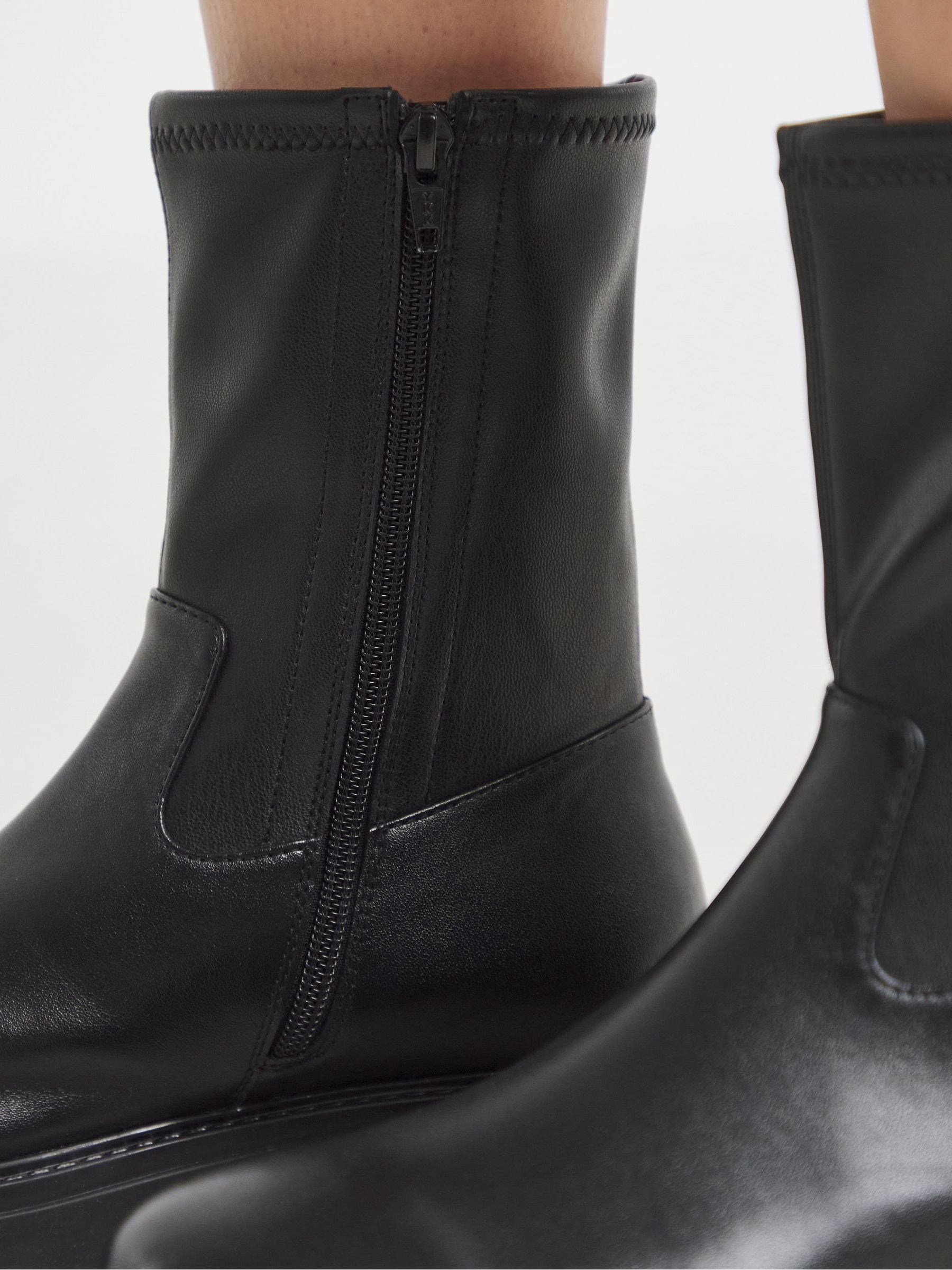 Buy Simply Be Black Extra Wide Fit Chunky Ankle Boots from Next USA