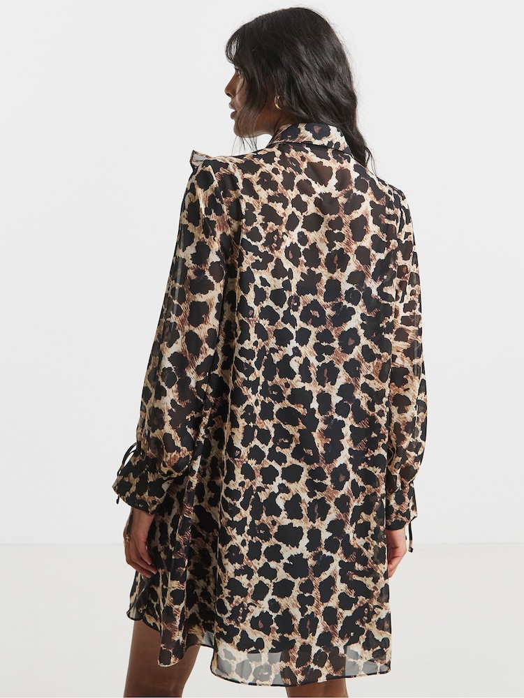 Simply Be Animal Swing Shirt Dress - Image 2 of 4