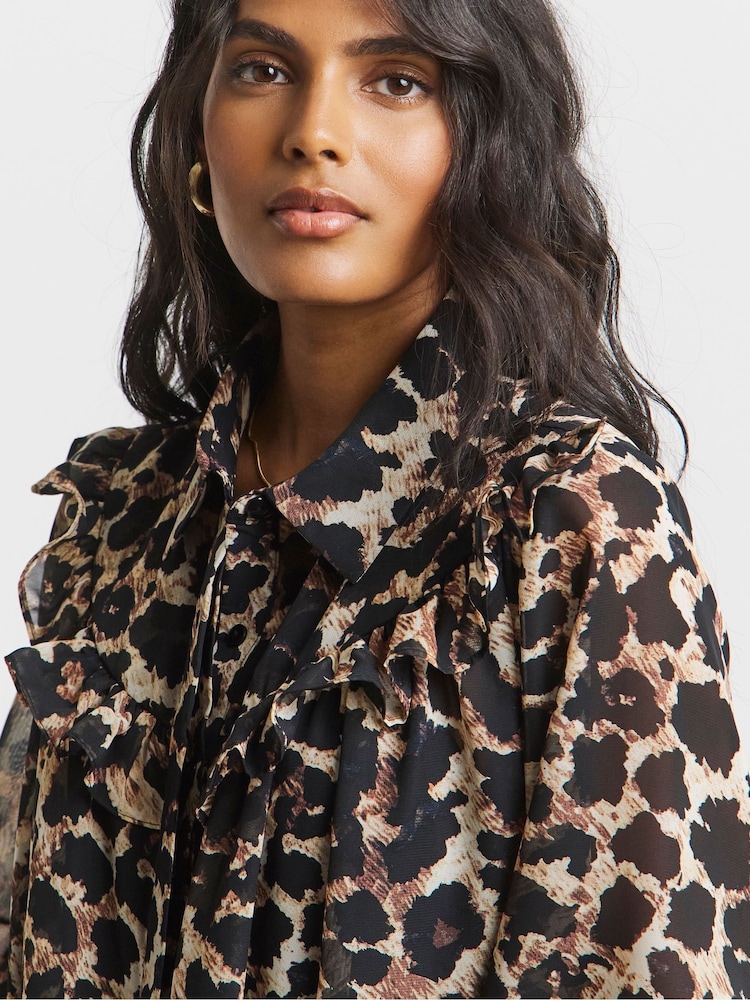Simply Be Animal Swing Shirt Dress - Image 4 of 4 Simply Be Animal Swing Shirt Dress - Image 4 of 4
