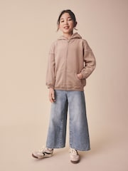 Brun clair - Sweat à capuche zippé (3-16ans) - Image 2 de 8