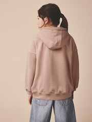 Brun clair - Sweat à capuche zippé (3-16ans) - Image 3 de 8