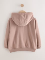 Brun clair - Sweat à capuche zippé (3-16ans) - Image 6 de 8