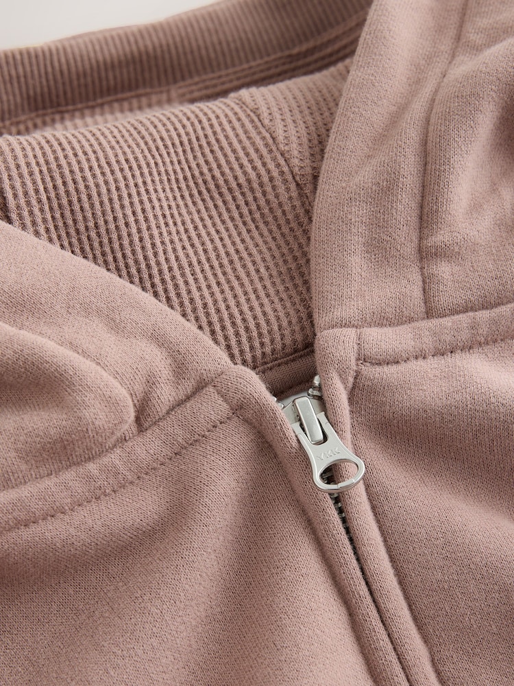 Brun clair - Sweat à capuche zippé (3-16ans) - Image 8 de 8