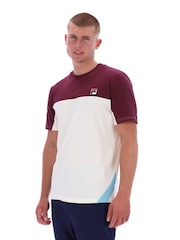 Fila Purple Tiebreaker Colour Block T-Shirt - Image 2 of 6