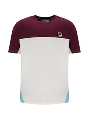 Fila Purple Tiebreaker Colour Block T-Shirt - Image 5 of 6
