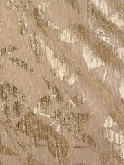 Adrianna Papell Gold Foil Leaf Mermaid Gown - Image 6 of 6