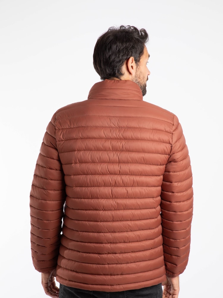 Weird Fish Brown Crantock Lightweight Showerproof Padded Jacket - Image 2 of 7 Weird Fish Brown Crantock Lightweight Showerproof Padded Jacket - Image 2 of 7