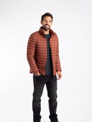 Weird Fish Brown Crantock Lightweight Showerproof Padded Jacket - Image 3 of 7