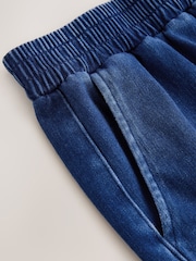 गाढा नीलो - Jersey Denim Pull On Elasticated Shorts - 8मध्ये 7 तस्बिर