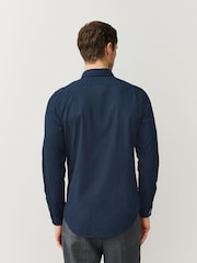 PS Paul Smith Blue Tailored-Fit Logo Shirt - Image 3 of 5
