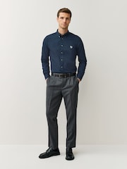 PS Paul Smith Blue Tailored-Fit Logo Shirt - Image 4 of 5