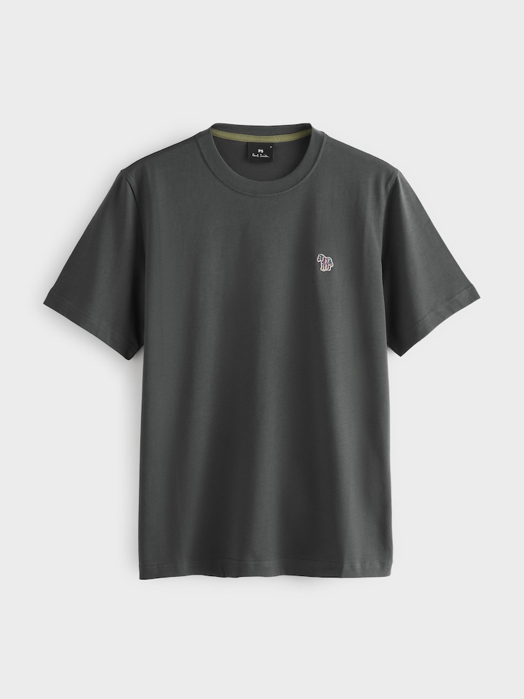 PS Paul Smith Grey PS Paul Smith Grey Regular-Fit Logo T-Shirt - Image 5 of 5 PS Paul Smith Grey PS Paul Smith Grey Regular-Fit Logo T-Shirt - Image 5 of 5