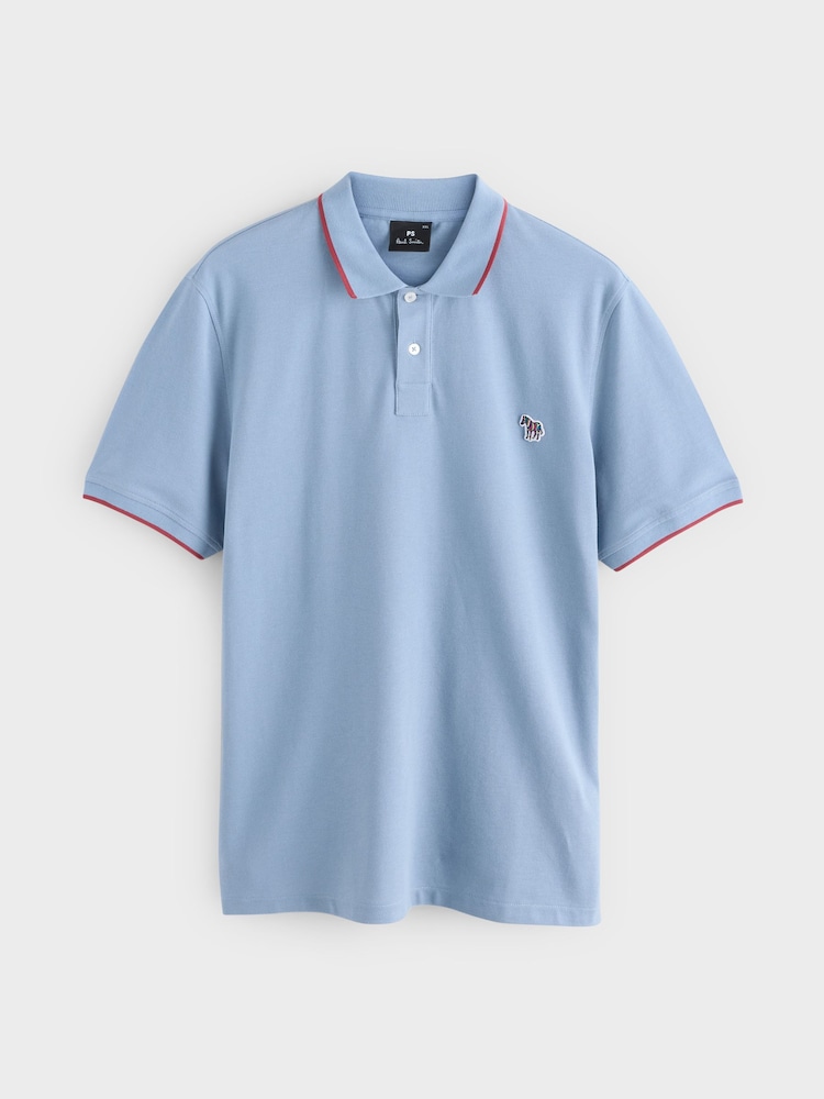 PS Paul Smith Blue Slim-Fit Logo Polo Shirt - Image 1 of 1