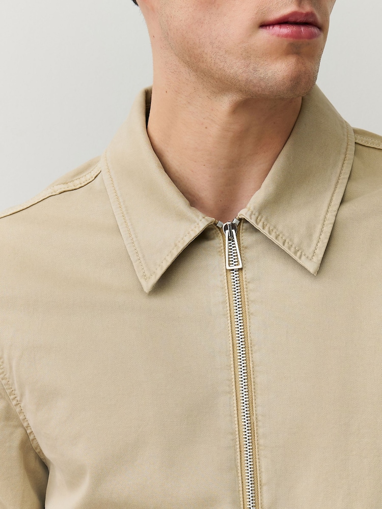 PS Paul Smith Cream Zip Through Harrington Jacket - Image 2 of 7